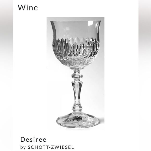 Schott-Zwiesel Desiree collection Crystal Wine Glass 6 5/8 Clear Cut SCZDES - Picture 1 of 3